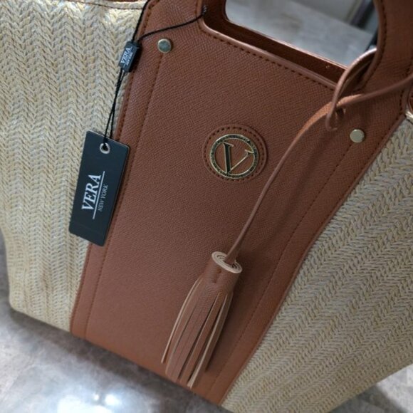 VERA Straw Handbag-Extra Large-Brand New With Tag - Picture 1 of 5